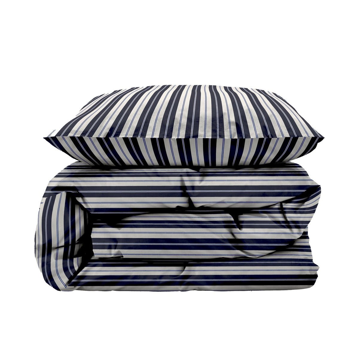 Parure de lit, Flow bleu marine, 140x220 - 63x60