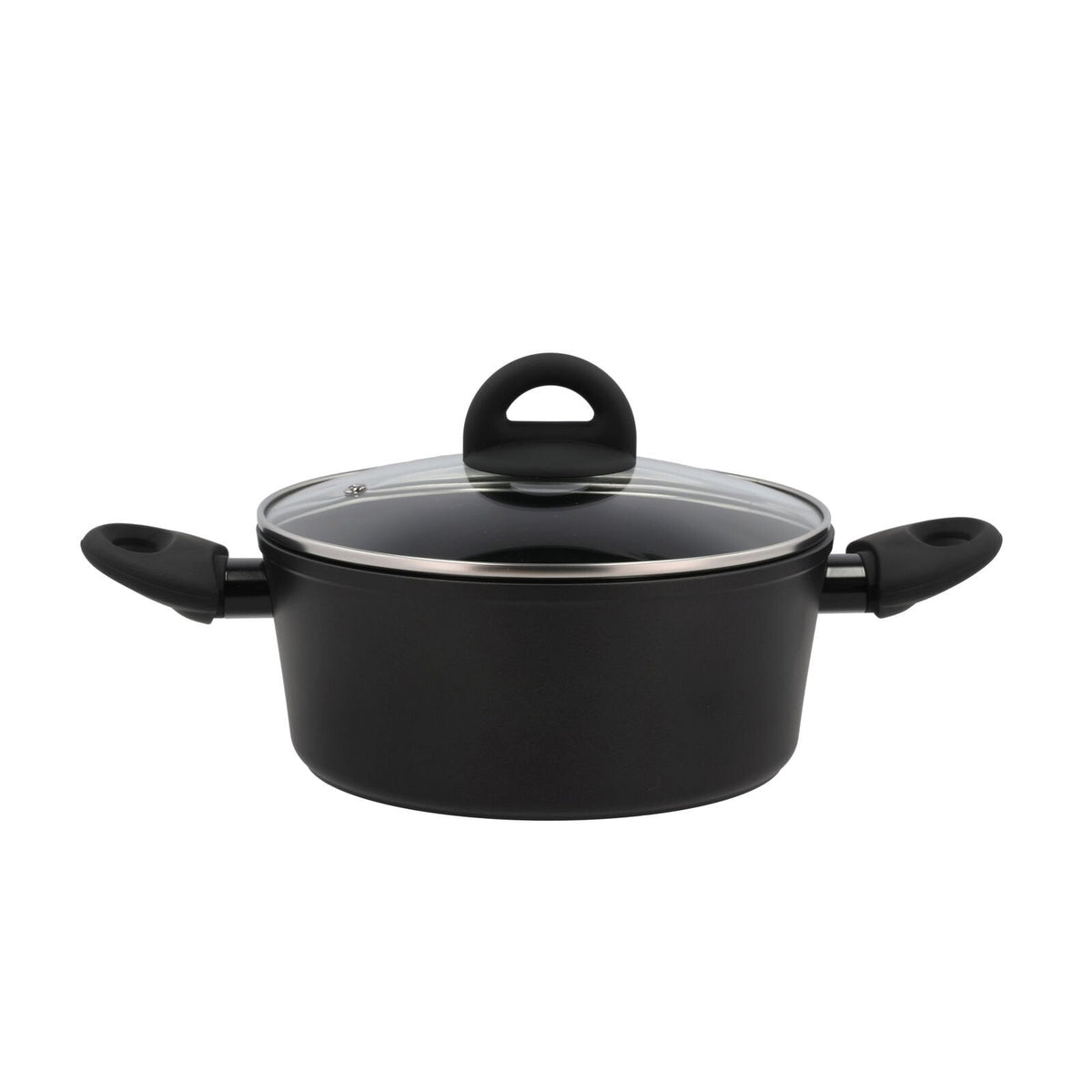 Casserole - Avec couvercle en verre - Aluminium/revêtement en céramique