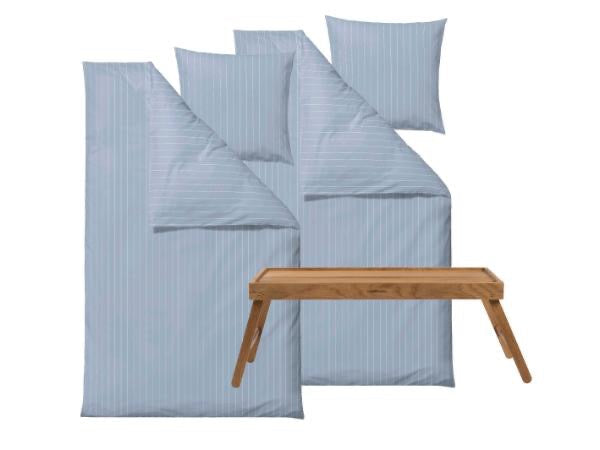Linge de lit 2 sets Södahl 140x220 cm - Linen Blue - Avec plateau de lit