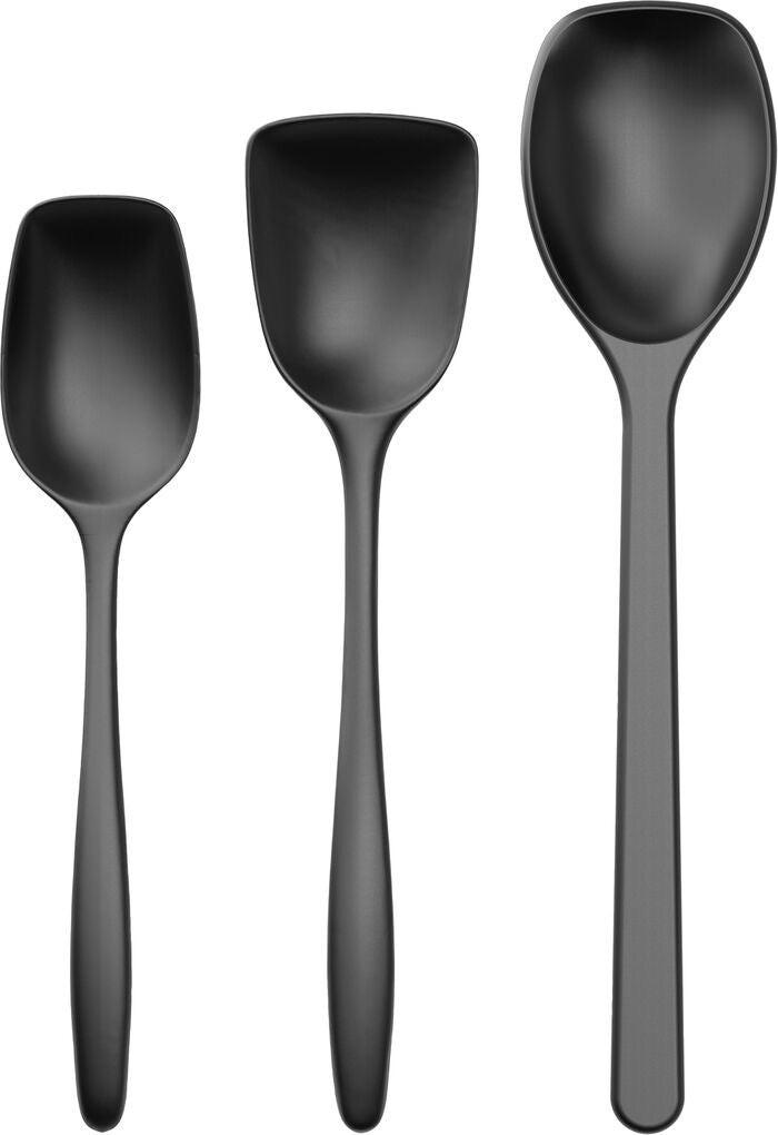 Set de spatules classique du design danois - 3 pièces - Noir carbone