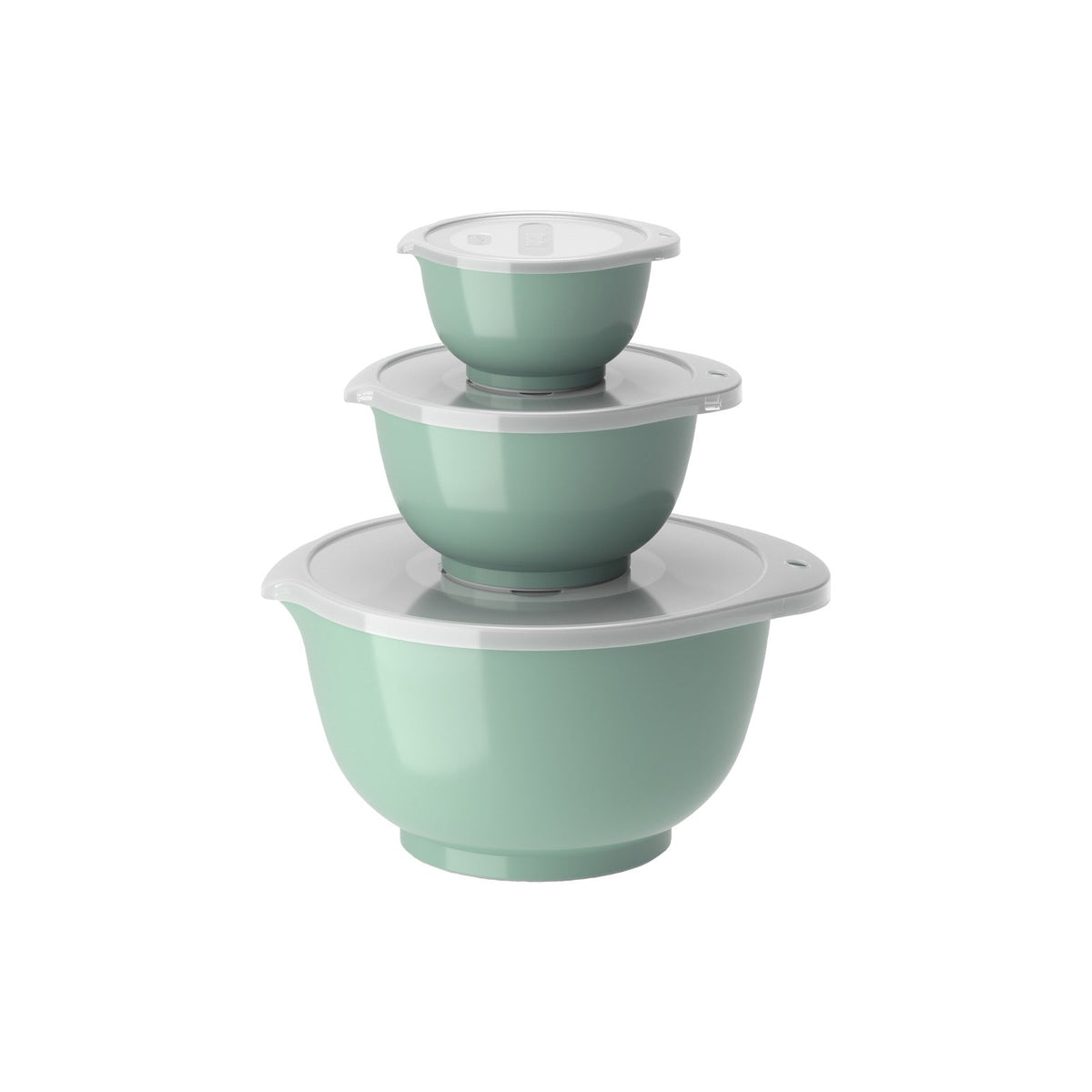 Set de bols - avec couvercles - 6 pièces - Nordic green