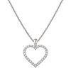 Collier Kendal Cœur - plaqué rhodium