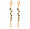 Boucles d’oreilles Lucia plaqué or - emerald