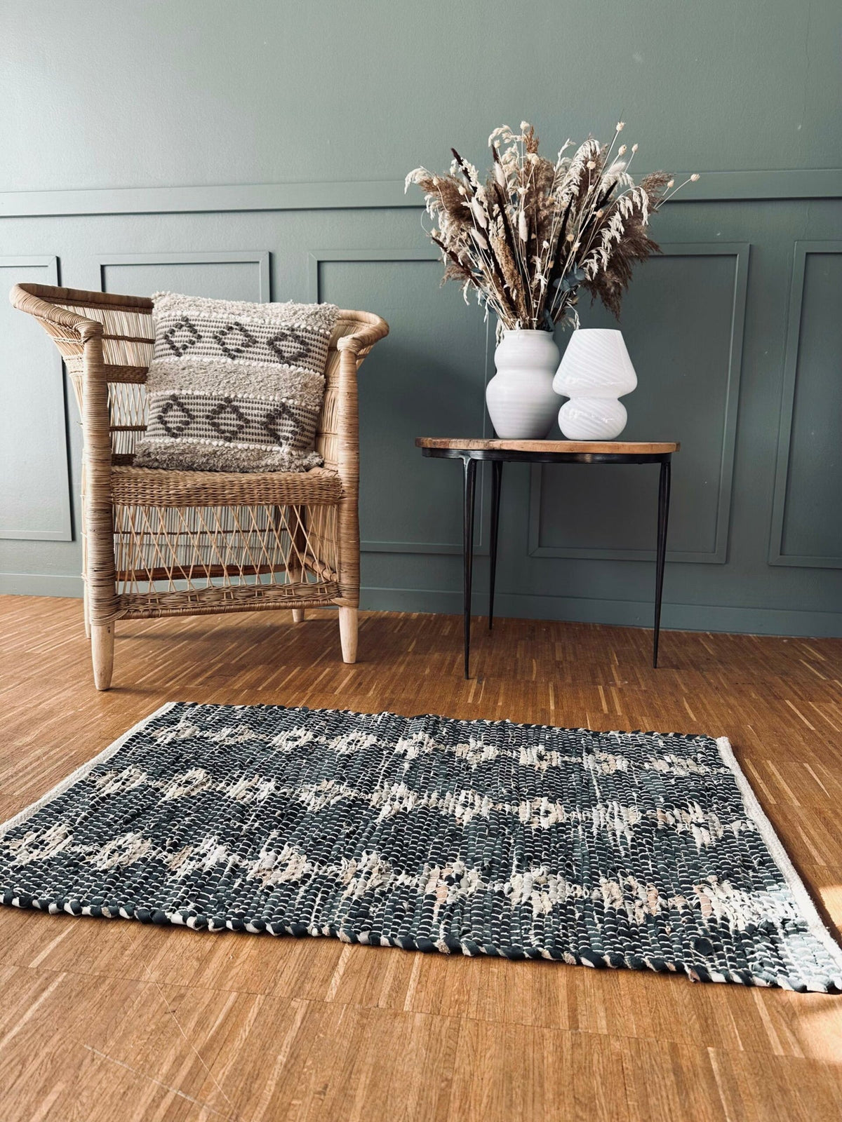 Tapis de sol en cuir tressé – 60x90 cm