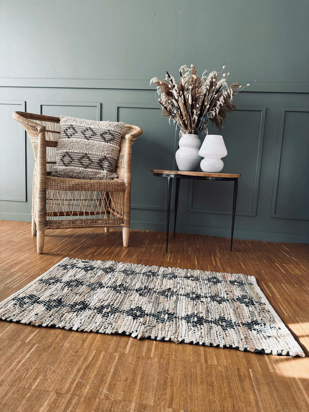 Tapis de sol en cuir tressé – 60x90 cm