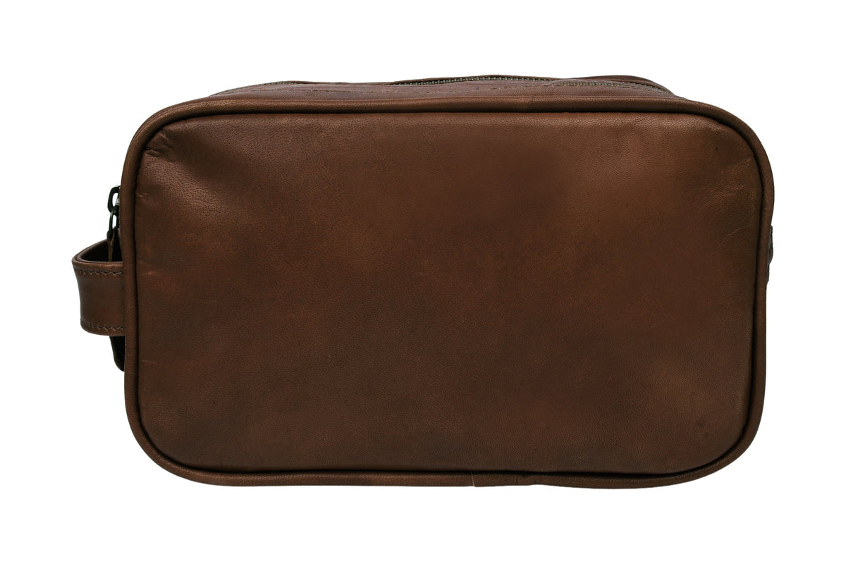 Trousse de toilette double Faust - Dark brown