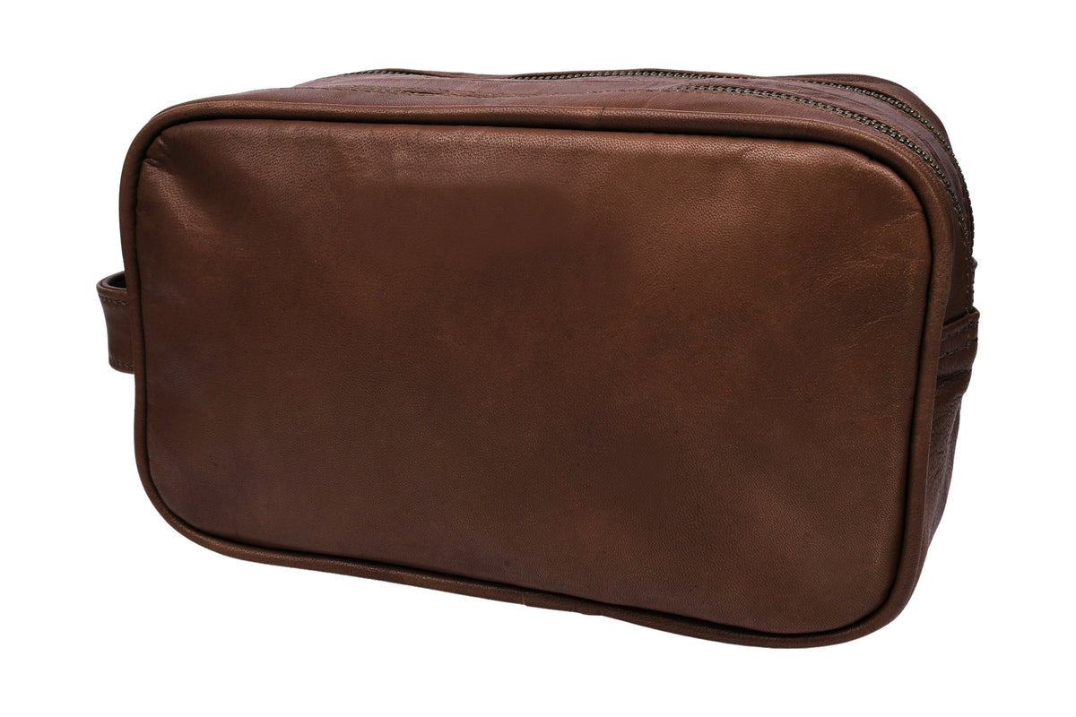 Trousse de toilette double Faust - Dark brown