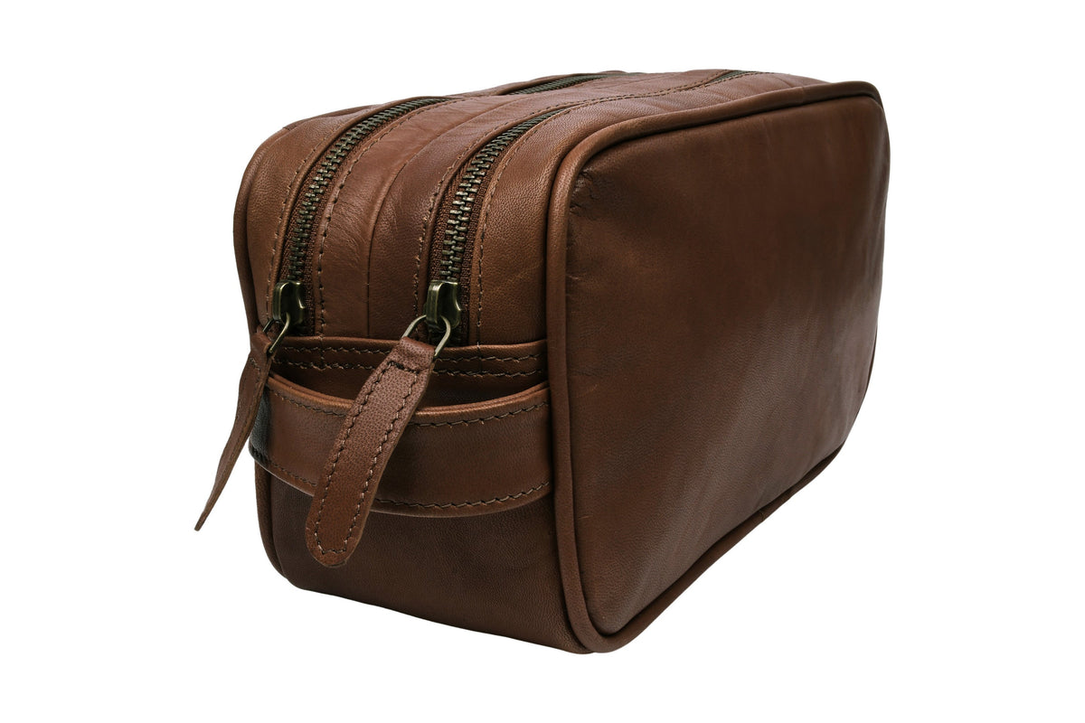Trousse de toilette double Faust - Dark brown