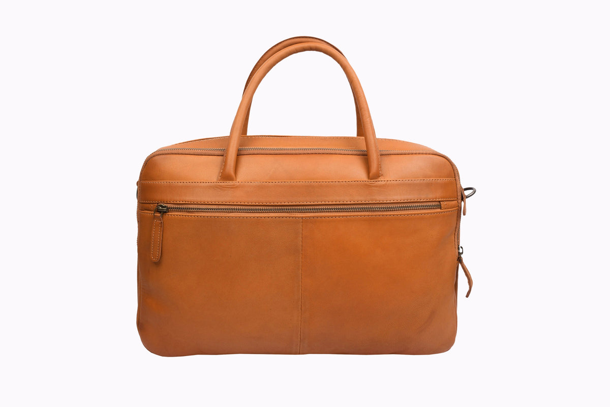 Sac pour ordinateur Faust double - Cognac