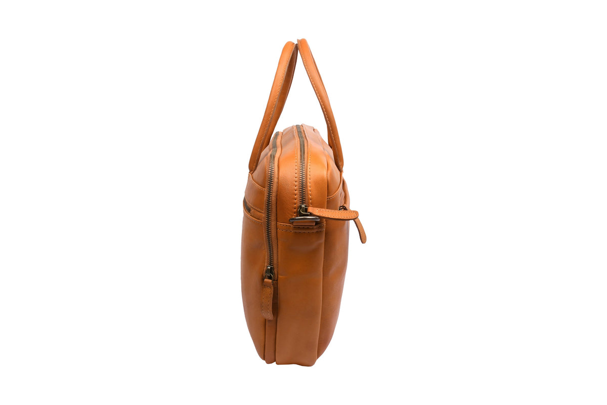 Sac pour ordinateur Faust double - Cognac