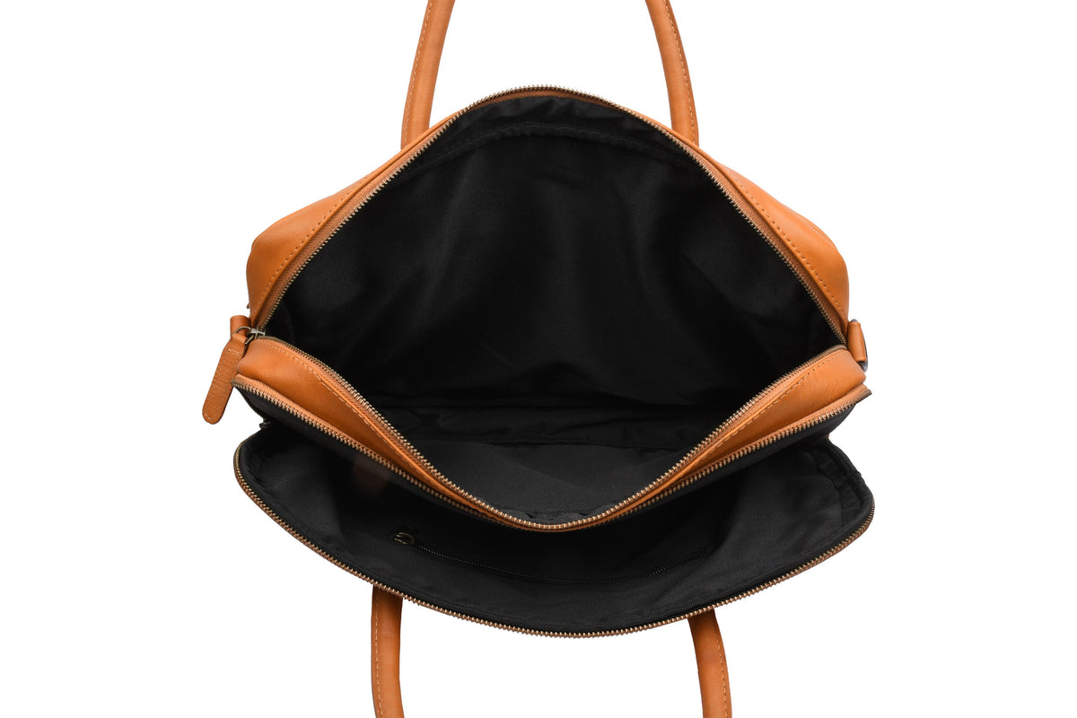 Sac pour ordinateur Faust double - Cognac