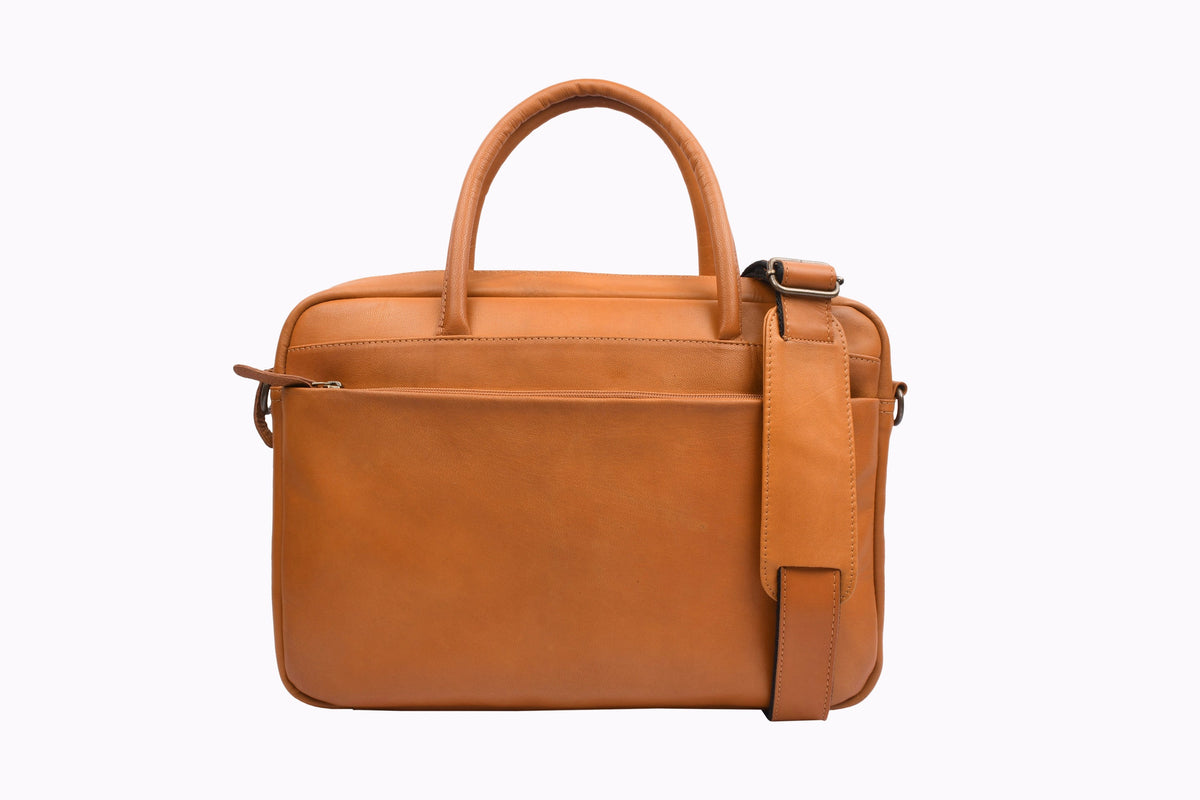 Sacoche ordinateur - Faust cognac