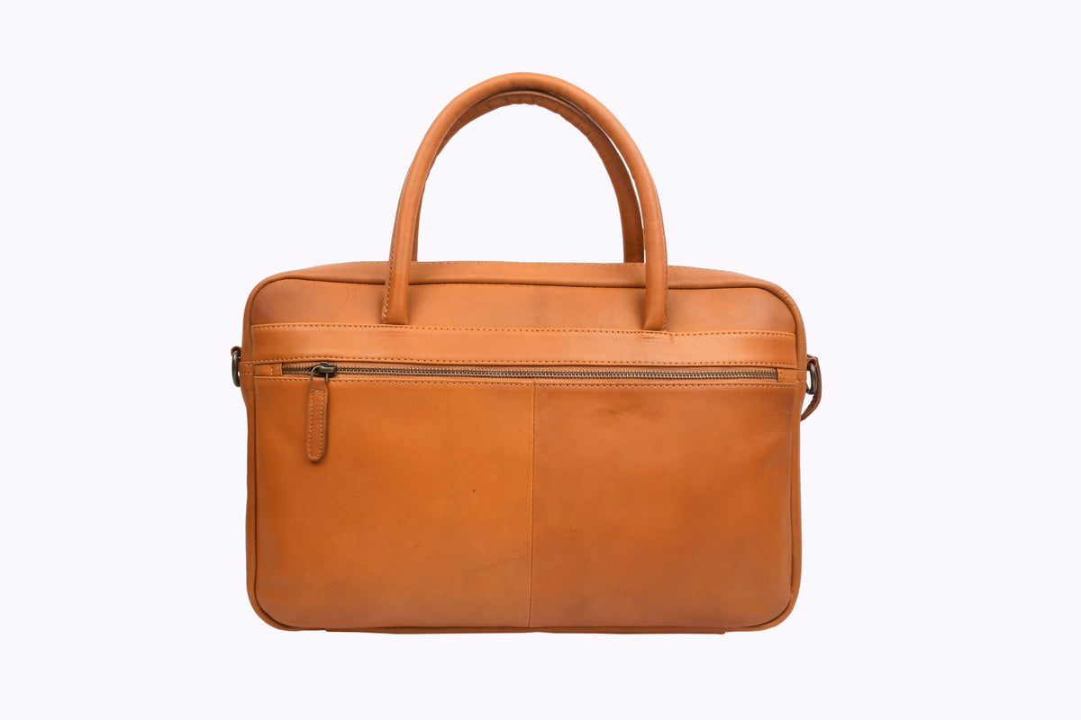 Sacoche ordinateur - Faust cognac
