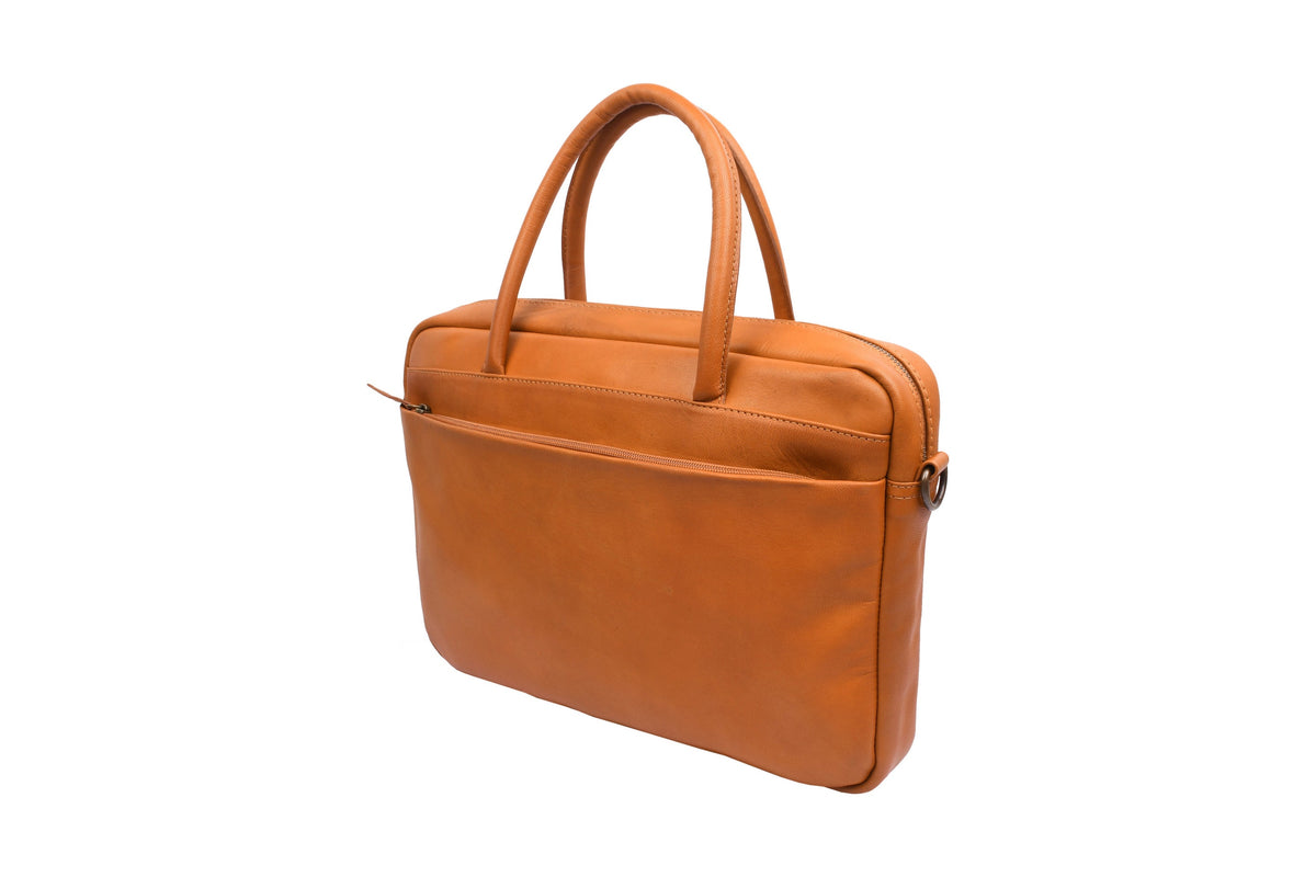 Sacoche ordinateur - Faust cognac