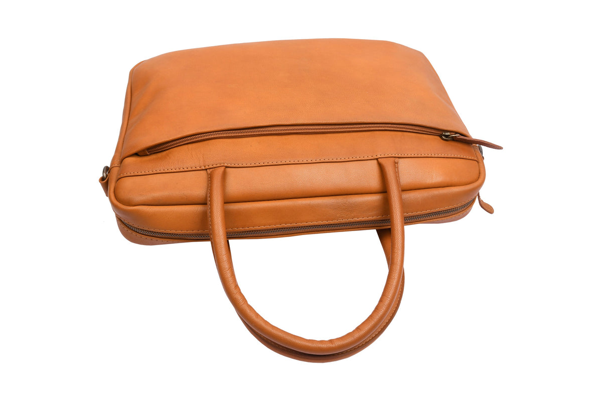 Sacoche ordinateur - Faust cognac