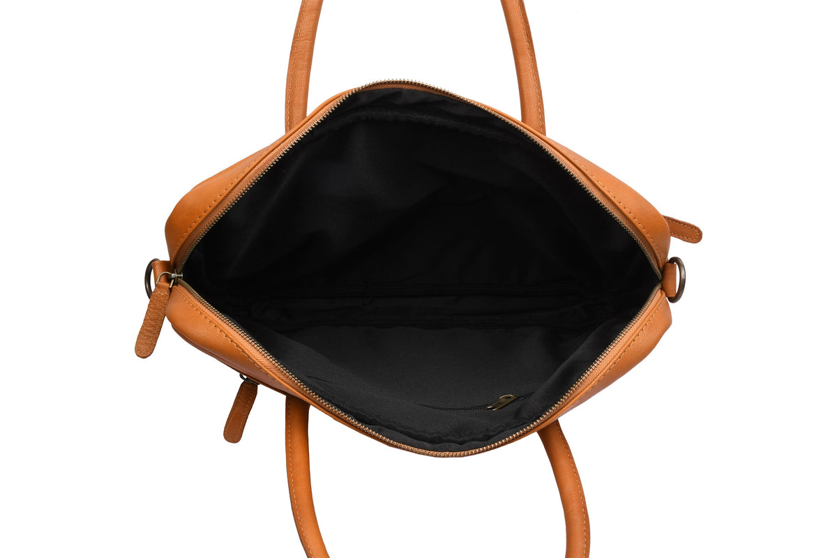 Sacoche ordinateur - Faust cognac