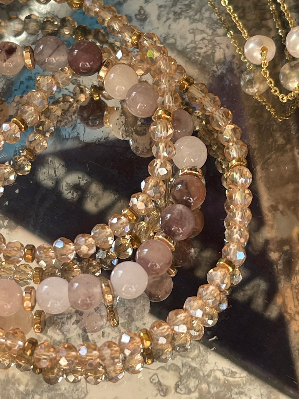 Bracelets Luna Blush Mix / Naturel – Lot de 3