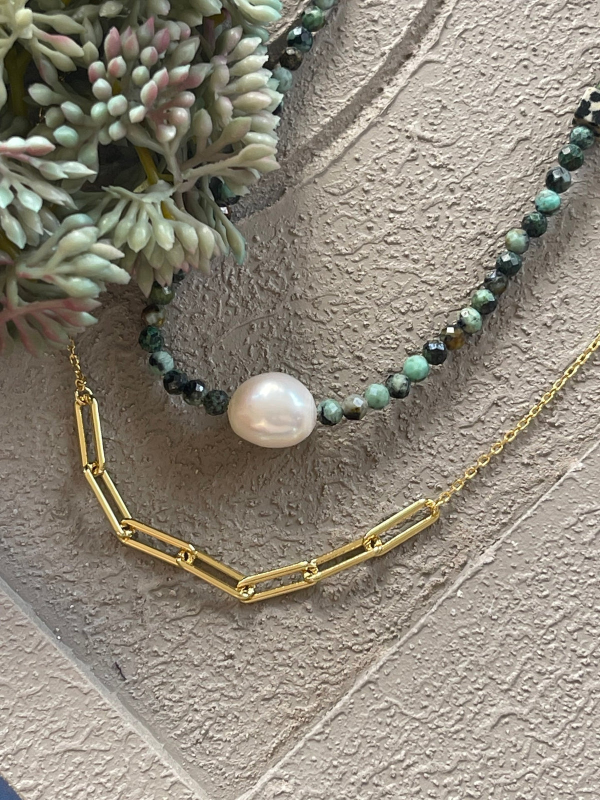 Collier Deidre plaqué or 18K