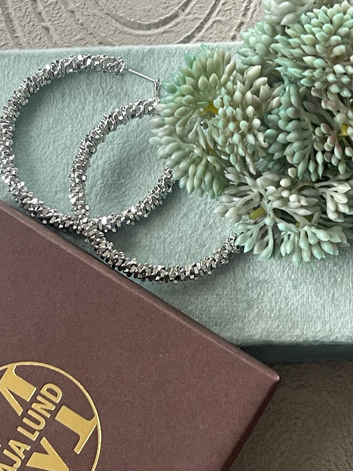 Boucles d’oreilles INA Hoops Large - plaqué argent
