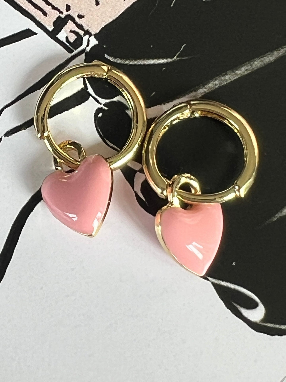 Boucles d’oreilles Dina - plaqué or Rose