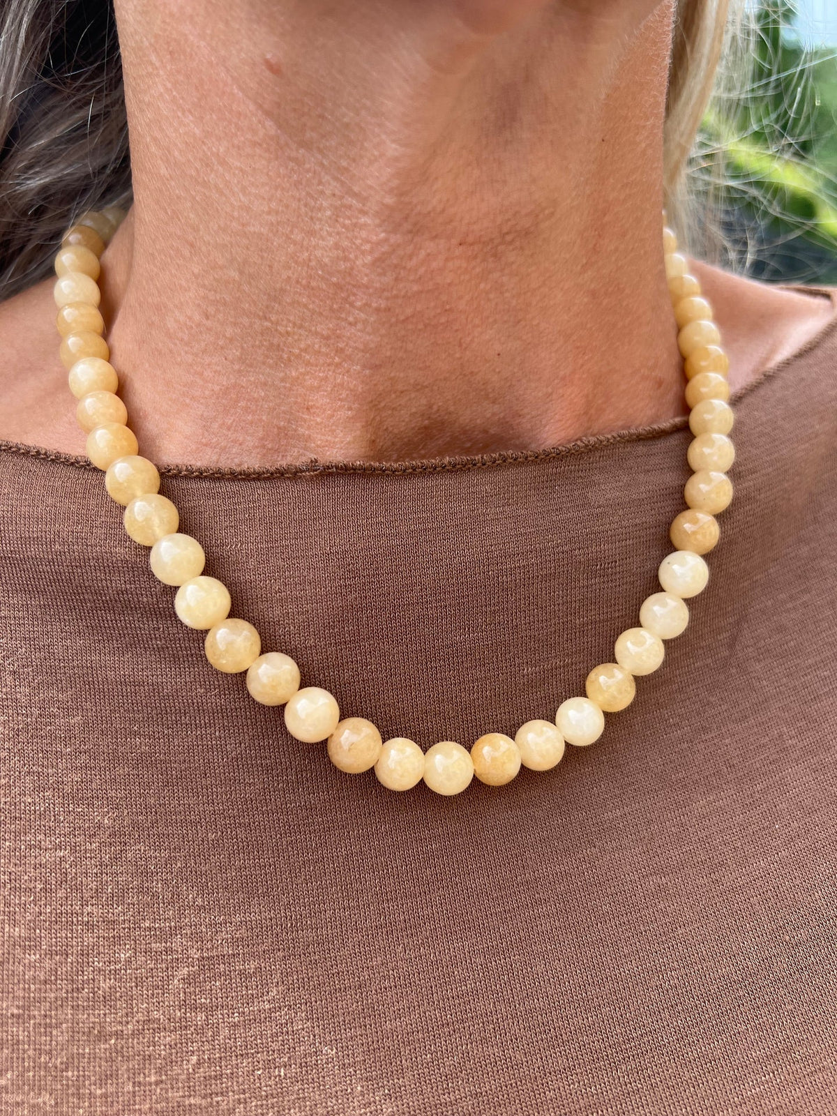 Collier Mary Pierre naturelle - soft sun