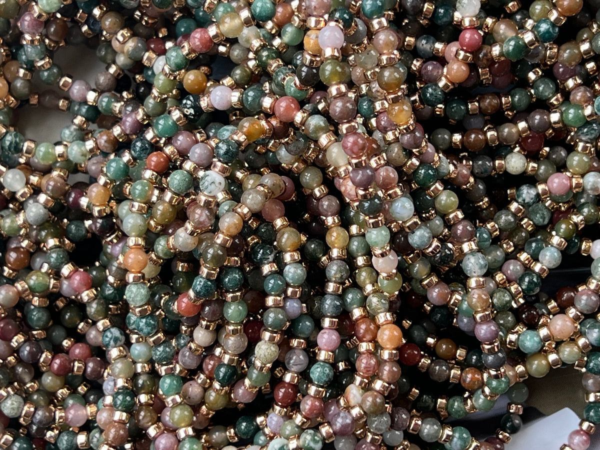 Bracelet Marie - Émeraude/Lavande