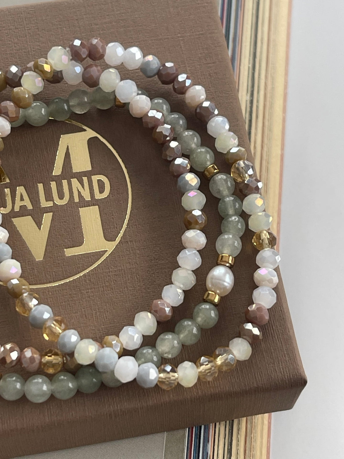 Bracelet Leah Jade Vert – Lot de 3 pièces