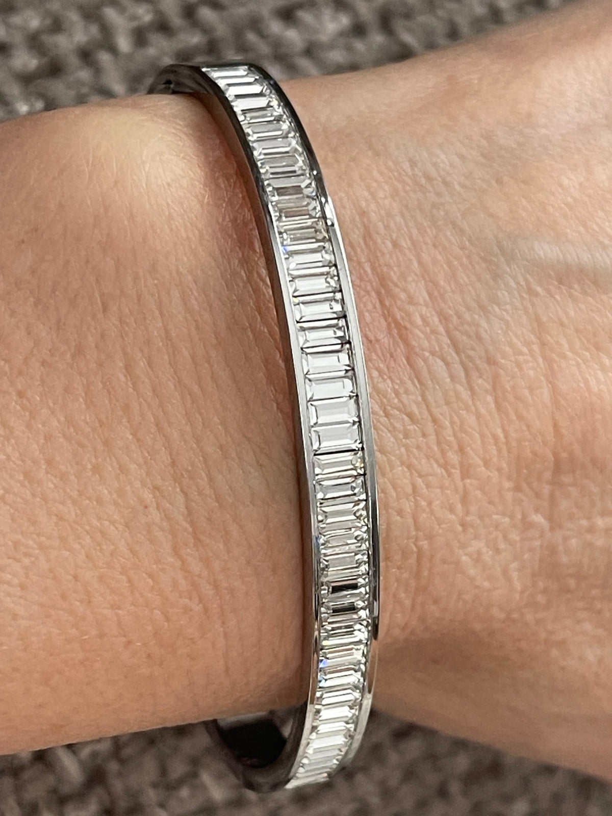 Bracelet jonc FILUCA - acier inoxydable - CZ