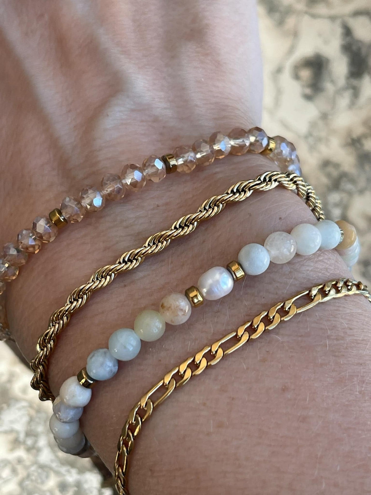 Bracelet Erika Nature - Ensemble de 4 bracelets