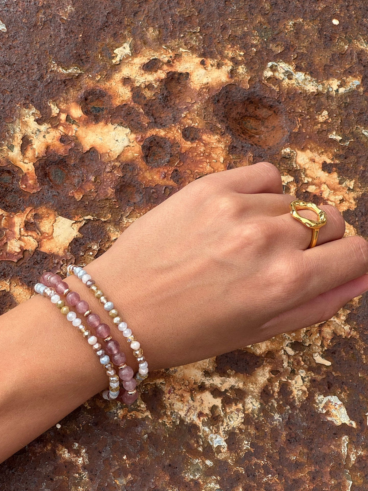Bracelet Luna Vintage Rose – Lot de 3 pièces