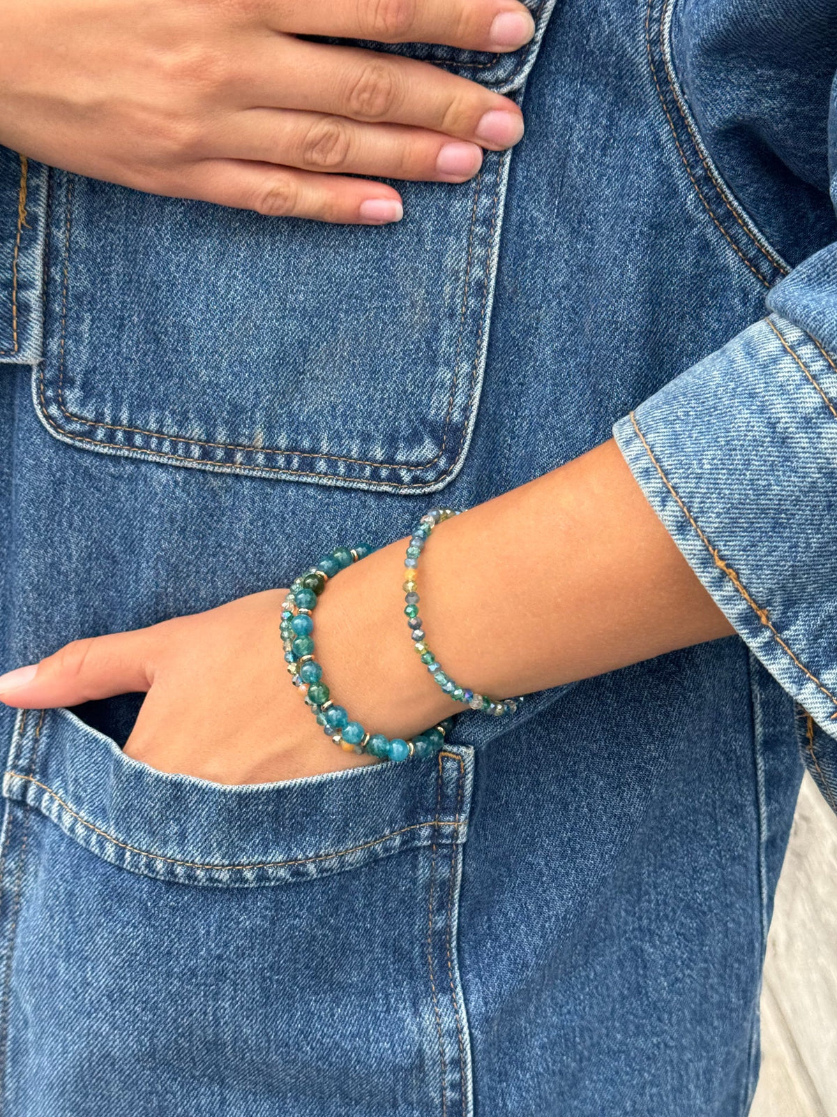 Bracelet Luna Sea Green – Lot de 3 pièces