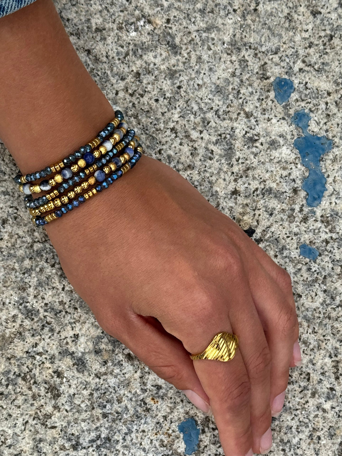 Bracelet Ofelia Navy - Ensemble de 5 bracelets