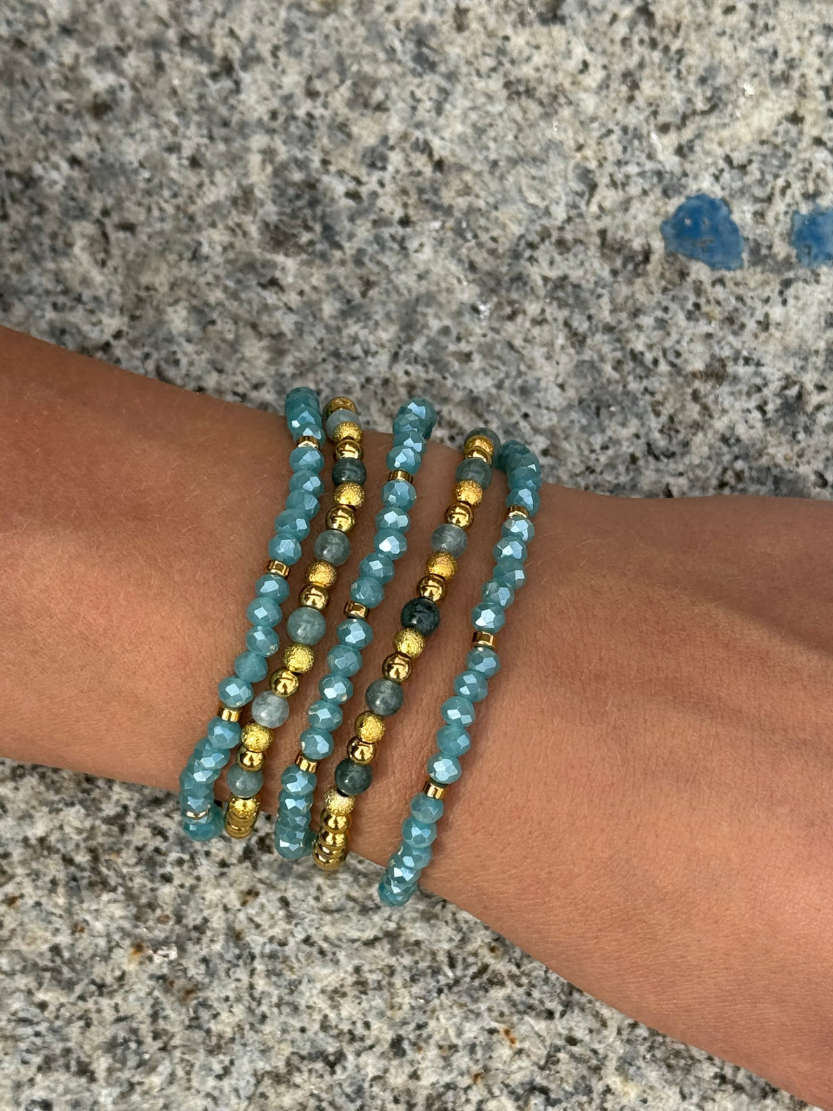 Bracelet Ofelia Aqua - Ensemble de 5 bracelets