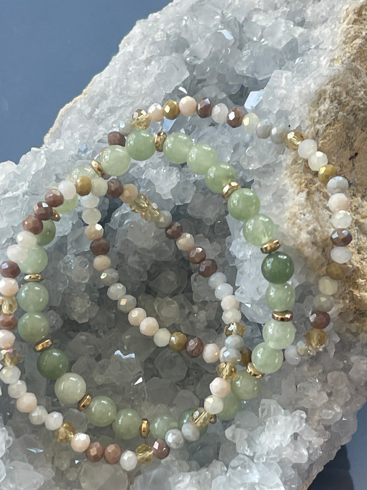 Bracelets Luna Jade Green – Ensemble de 3 pièces