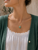 Collier Laia Pierre naturelle/Cœur - Jade vert