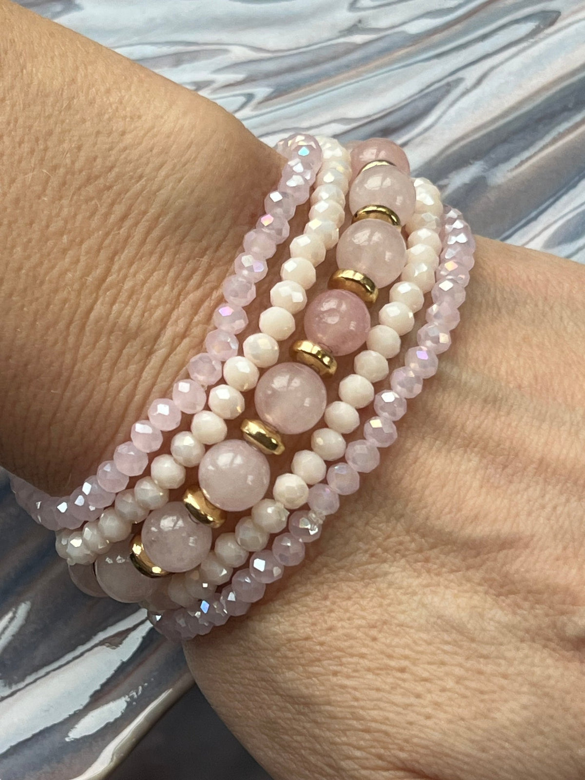 Bracelets MICHELLE Soft Rose / Mix - 5 pièces