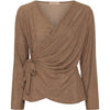 Blouse portefeuille avec paillettes - Gold