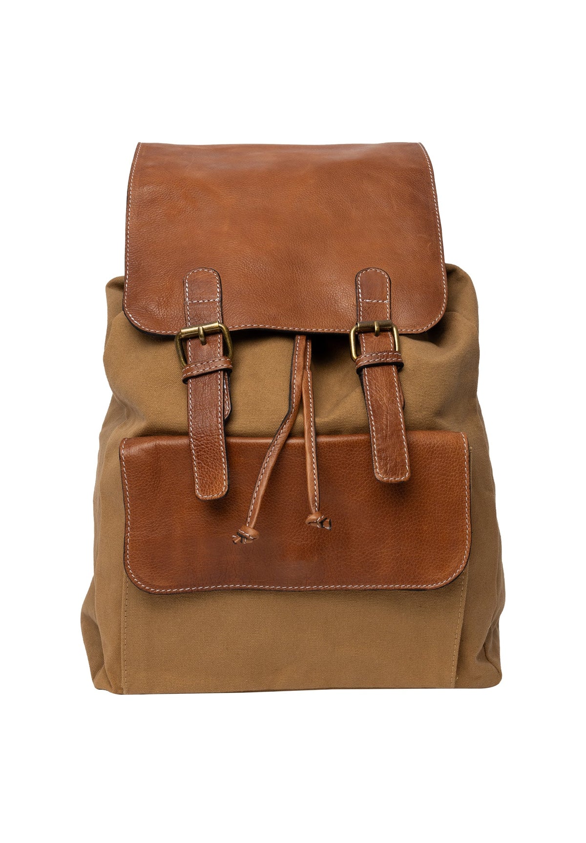 Sac à dos en toile et cuir