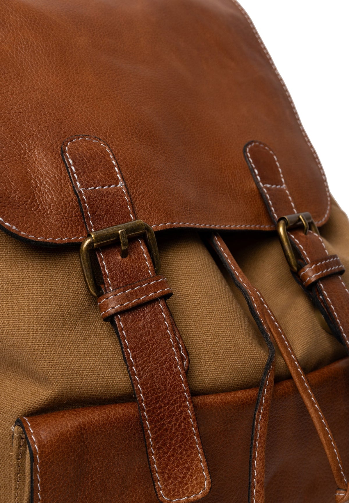 Sac à dos en toile et cuir