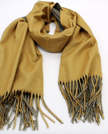 Foulard Moutarde réversible