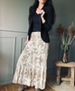 Jupe Boho Leaf beige