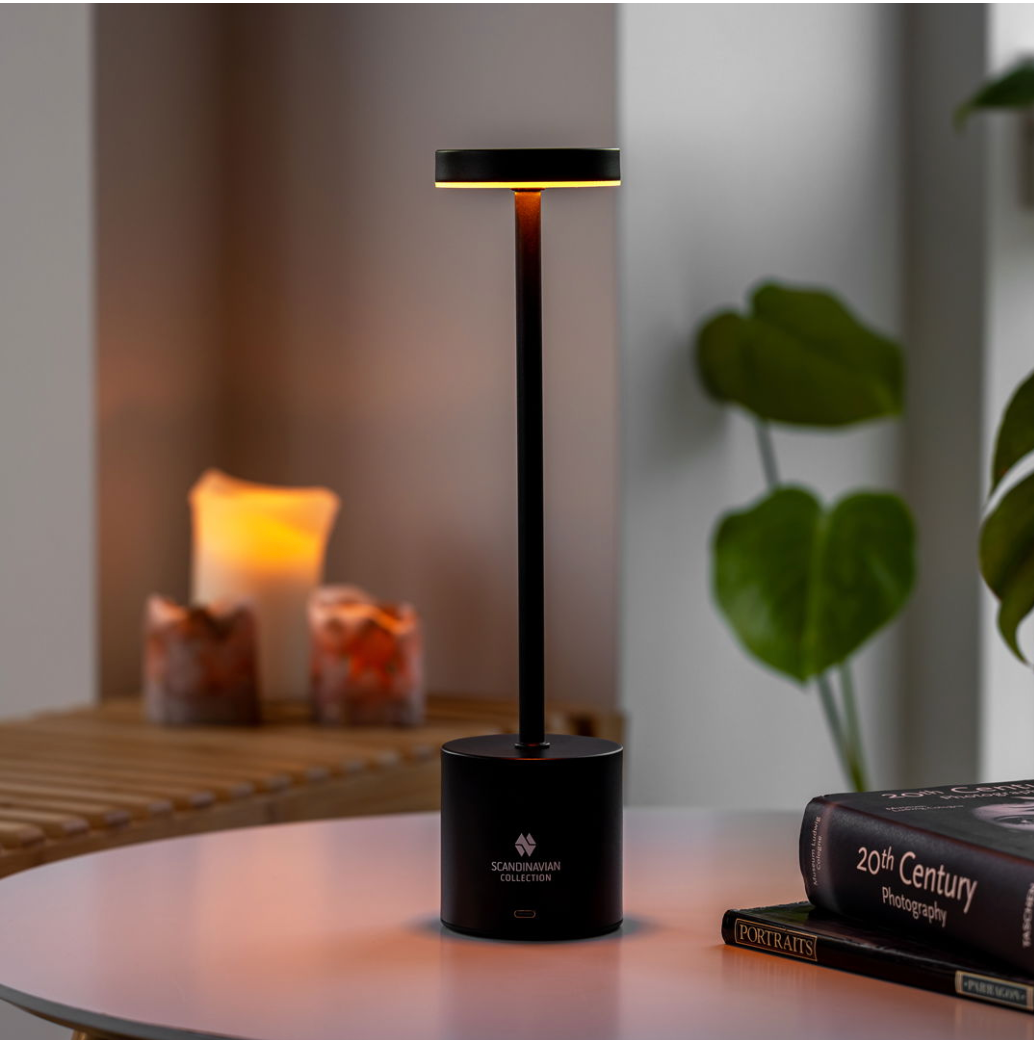Lampe de table Touch en noir