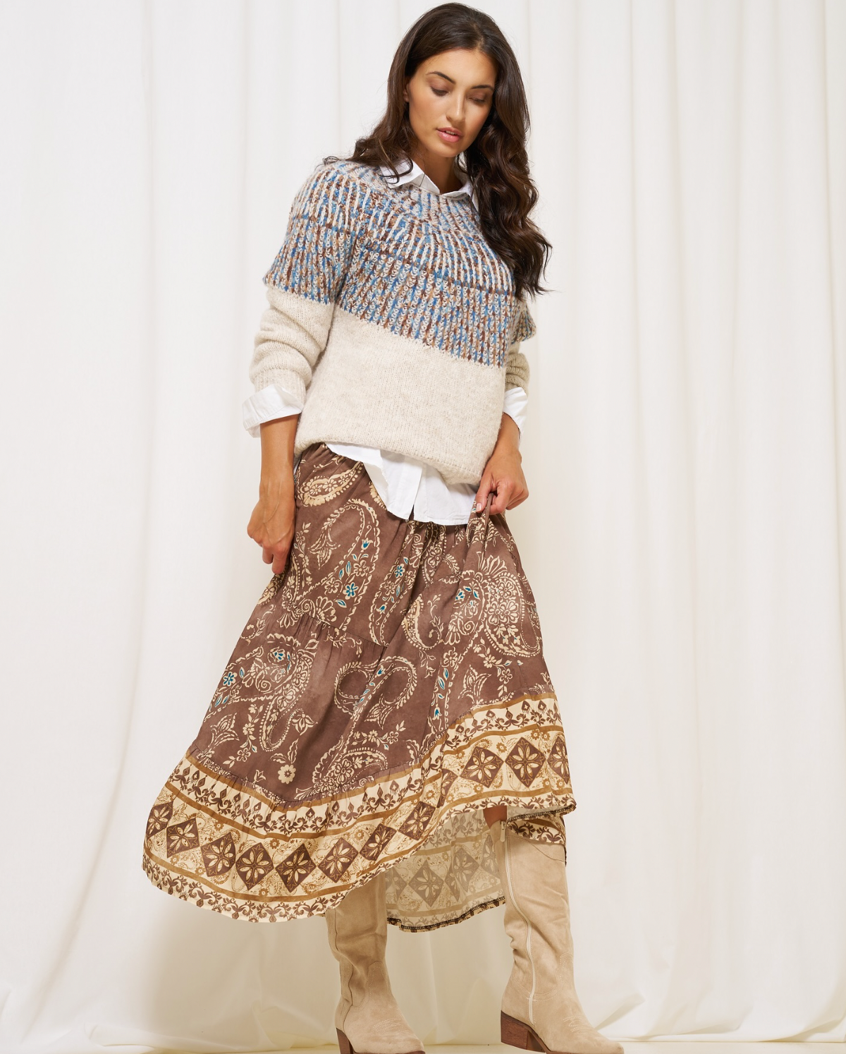 Pull en maille Lilia blue
