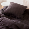 Parure de lit en satin de bambou, marron, 140x200 - 63x60