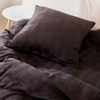 Parure de lit en satin de bambou, brun, 140x220 - 63x60