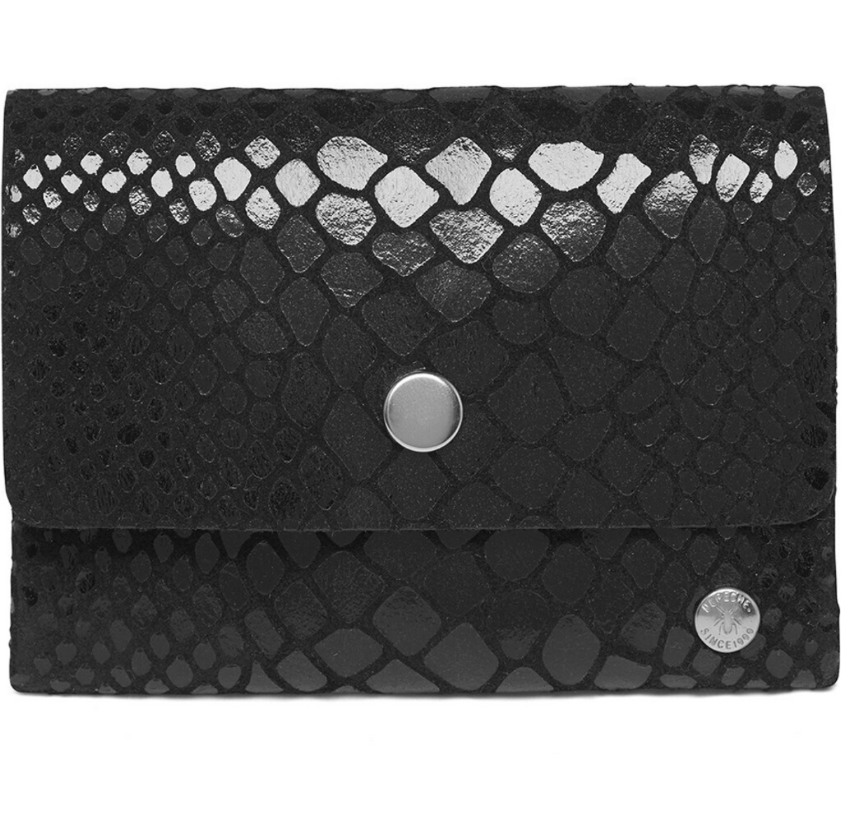 Porte-monnaie Aura small - Black croco