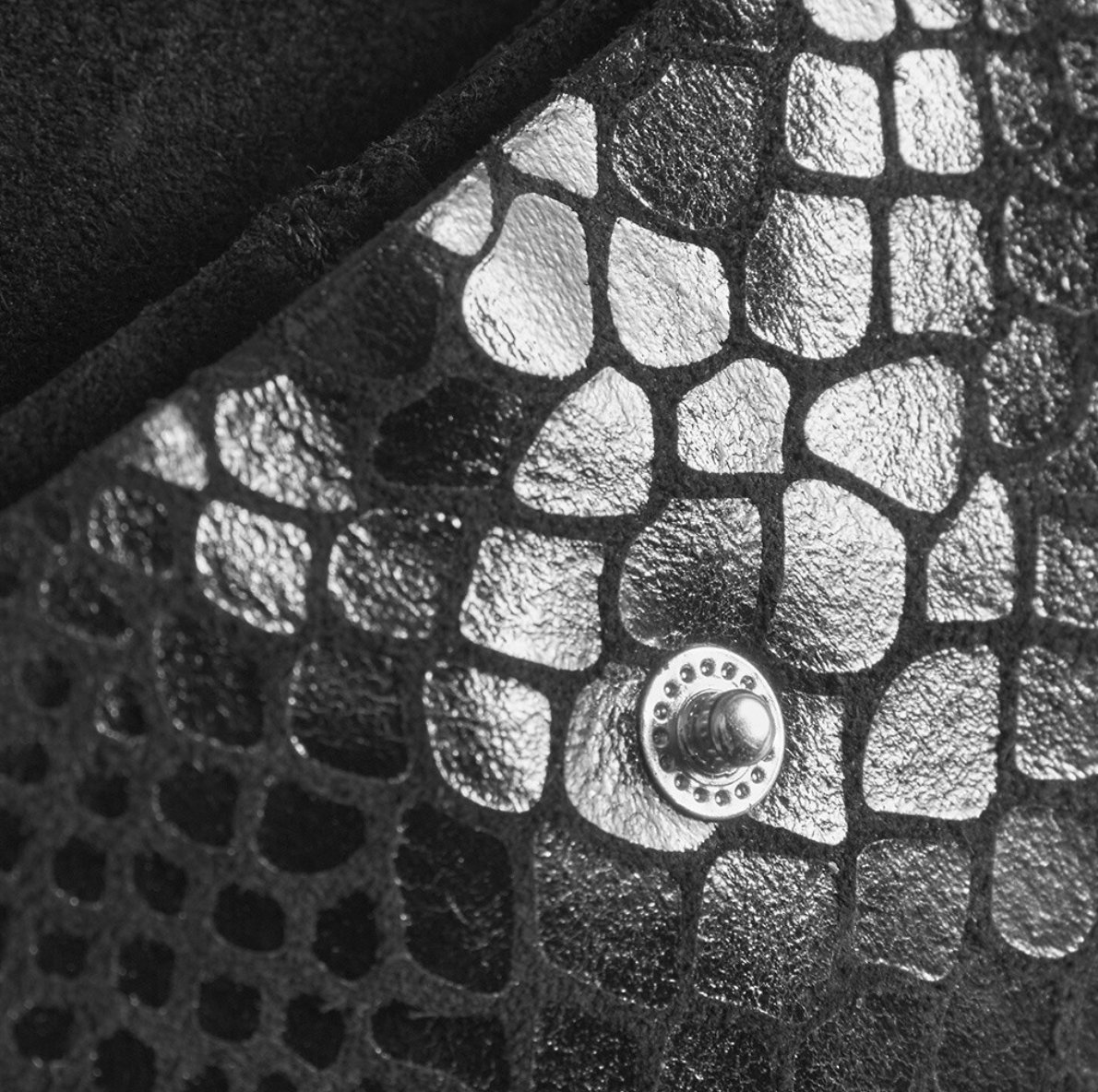 Porte-monnaie Aura small - Black croco