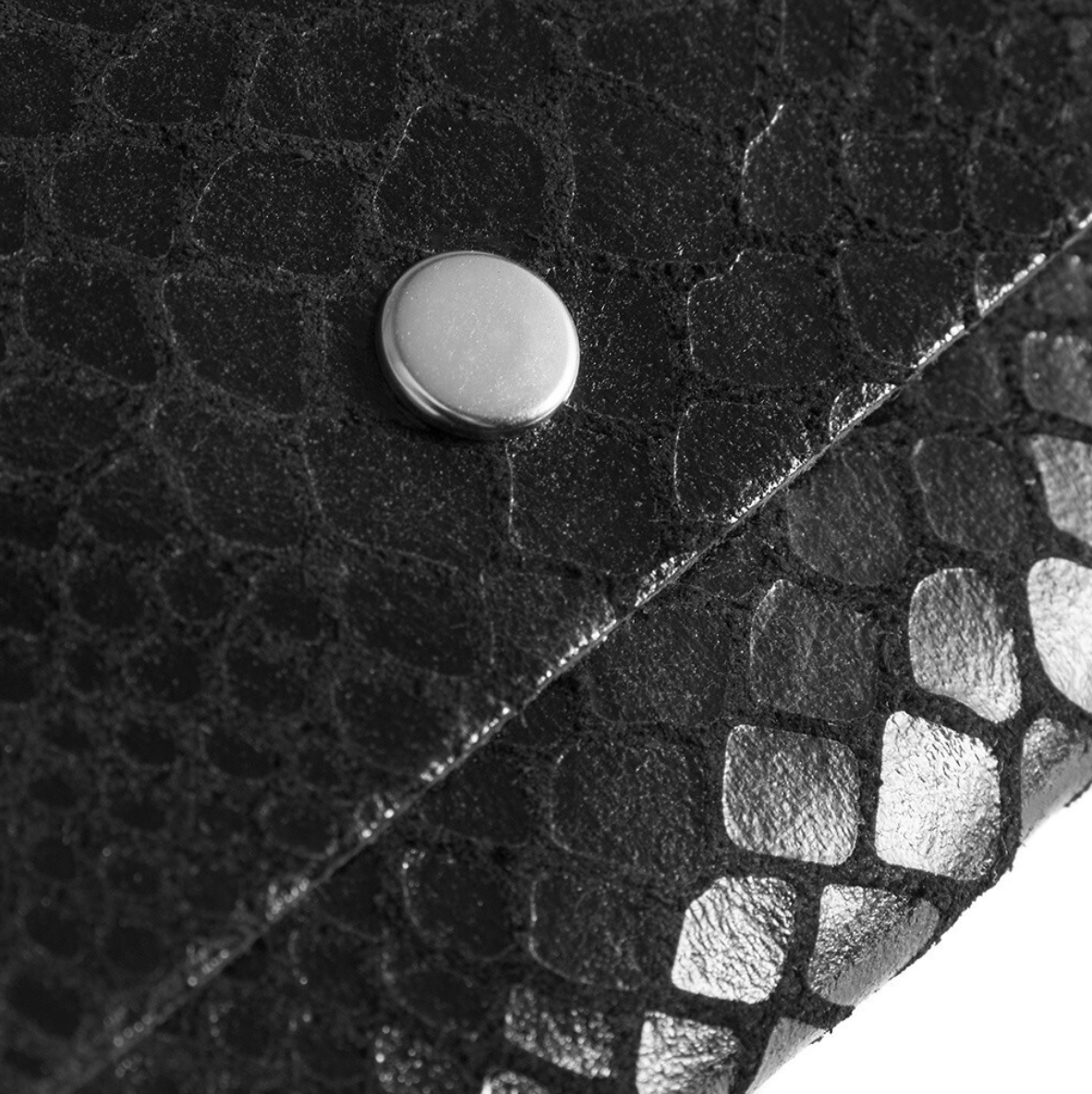 Porte-monnaie Aura small - Black croco