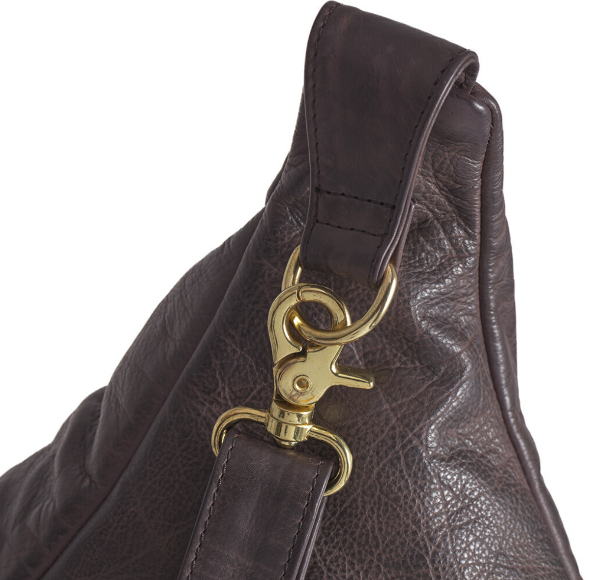 Sac banane Cool Buffy XL en cuir tout doux - Marron