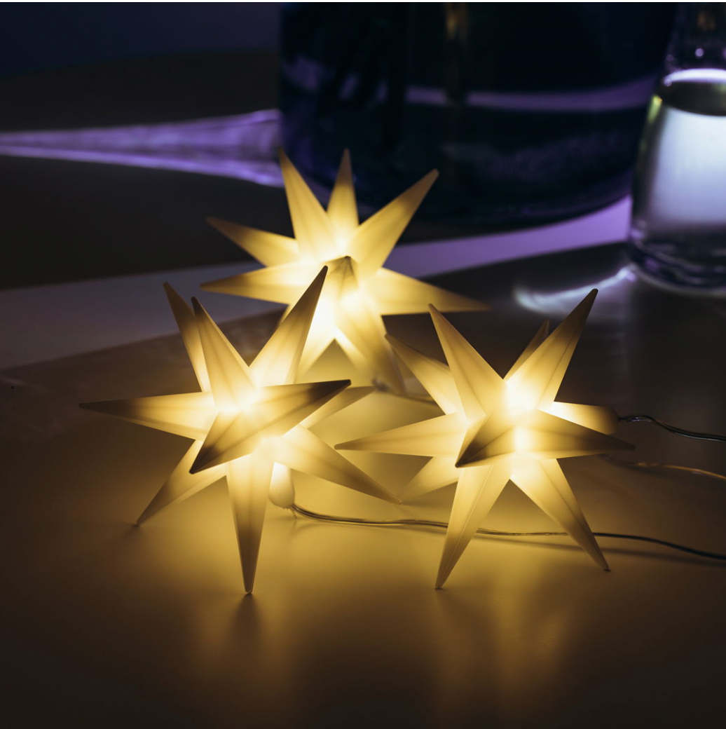 Guirlande lumineuse étoiles LED - lot de 3